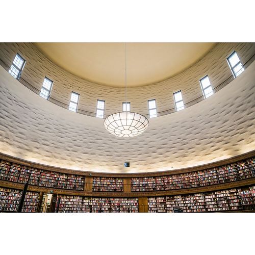 Bibikow, Walter 아티스트의 Sweden-Stockholm-City Library-circular interior by architect Erik Gunnar Asplund작품입니다.